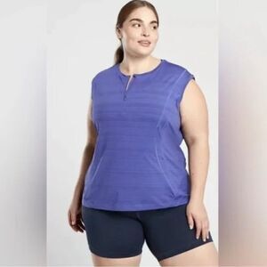 Athleta Pacifica Illume UPF Sun Protection
Fitted Tank NEW 3X Merlin Blue